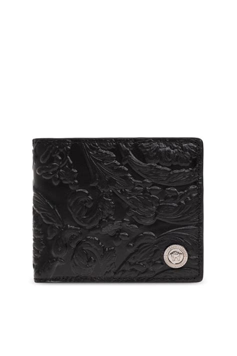 versace leather wallet men.